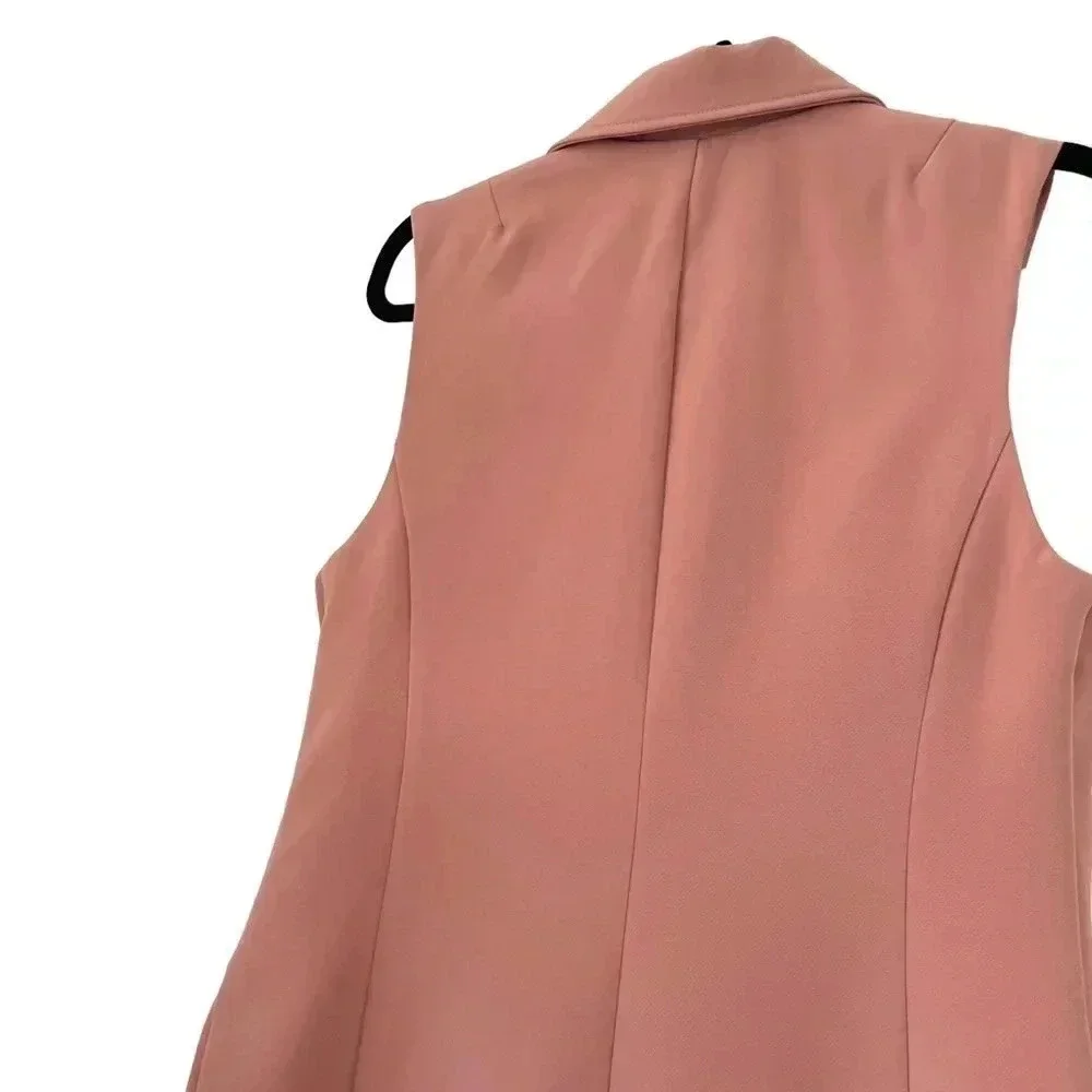 Avec Les Filles NWT Pink Blazer Sleeveless Vest
